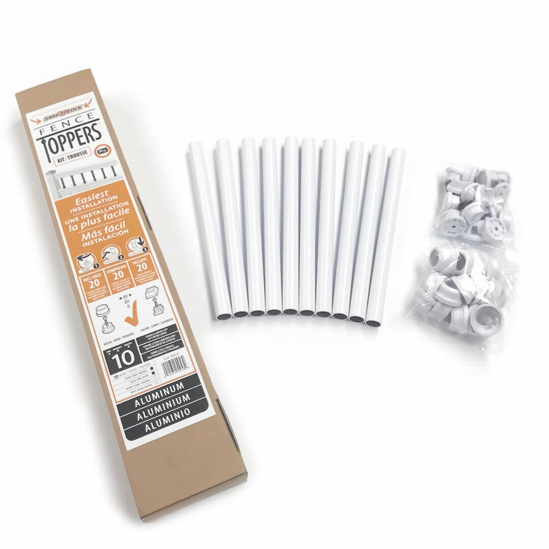 TITAN BUILDING PRODUCTS Aluminum Fence Topper Baluster 0.75-in Powder Coated White Metal Top Rail For Wood Fence