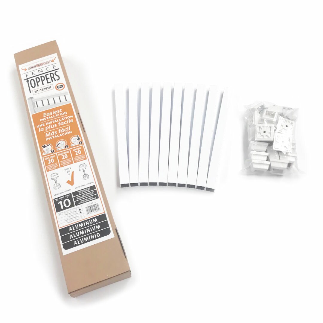 TITAN BUILDING PRODUCTS Aluminum Fence Topper Baluster 0.75-in Powder Coated White Metal Top Rail For Wood Fence