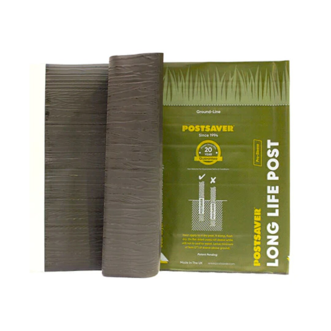 Postsaver Rot Protection Post Wrap and Tack 180-in Black/Green Composite Post Sleeve For Wood Fence