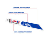 LENOX 5-Pack 8-in 14-TPI Bi-Metal Reciprocating Saw Blades