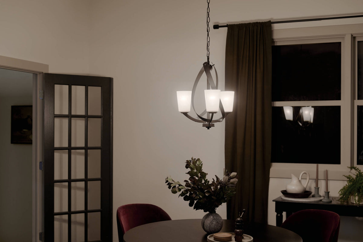 Kichler Layla 3-Light Antique Bronze Modern/Contemporary Chandelier