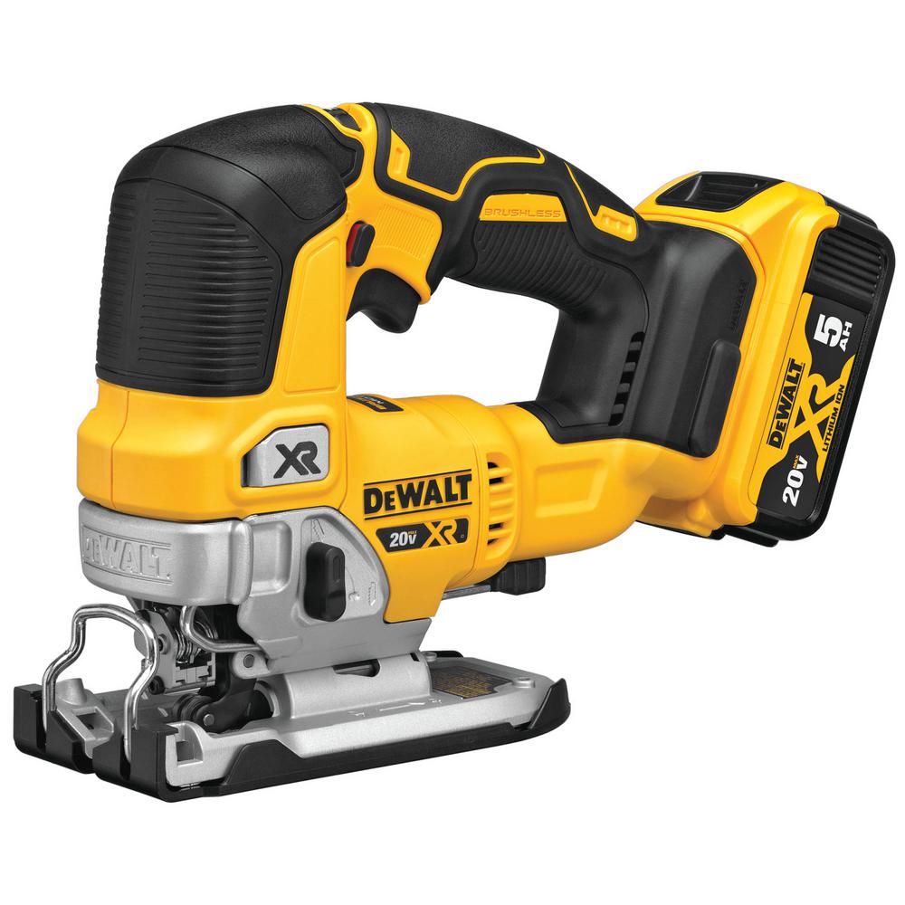 20-Volt MAX Lithium-Ion Brushless Cordless Jigsaw Kit with 5 Ah Battery Charger and Kit Box - Super Arbor