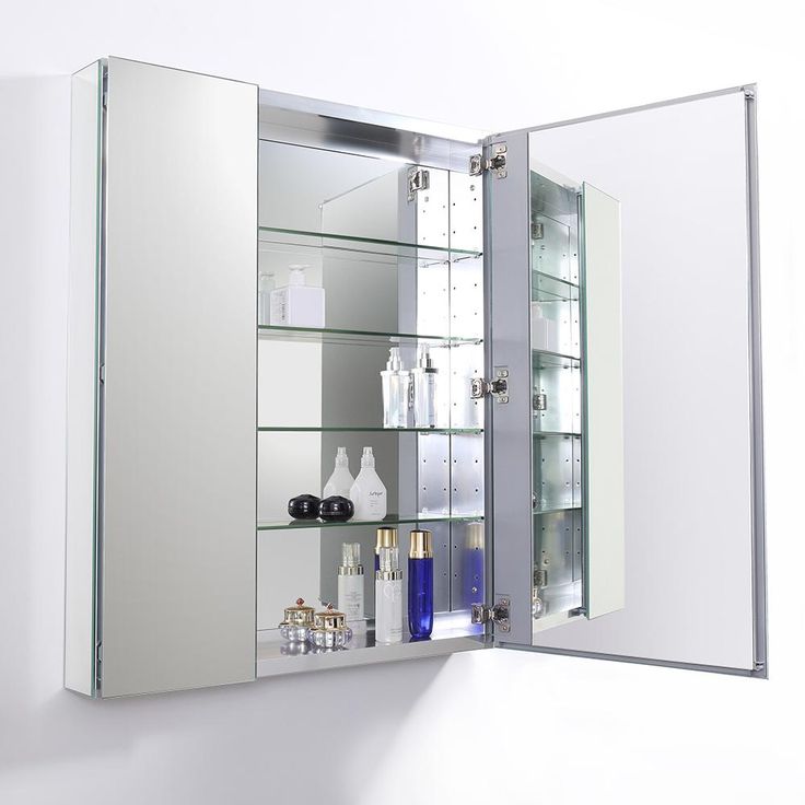 30 in. W x 36 in. H x 5 in. D Frameless Recessed or Surface-Mounted Bathroom Medicine Cabinet