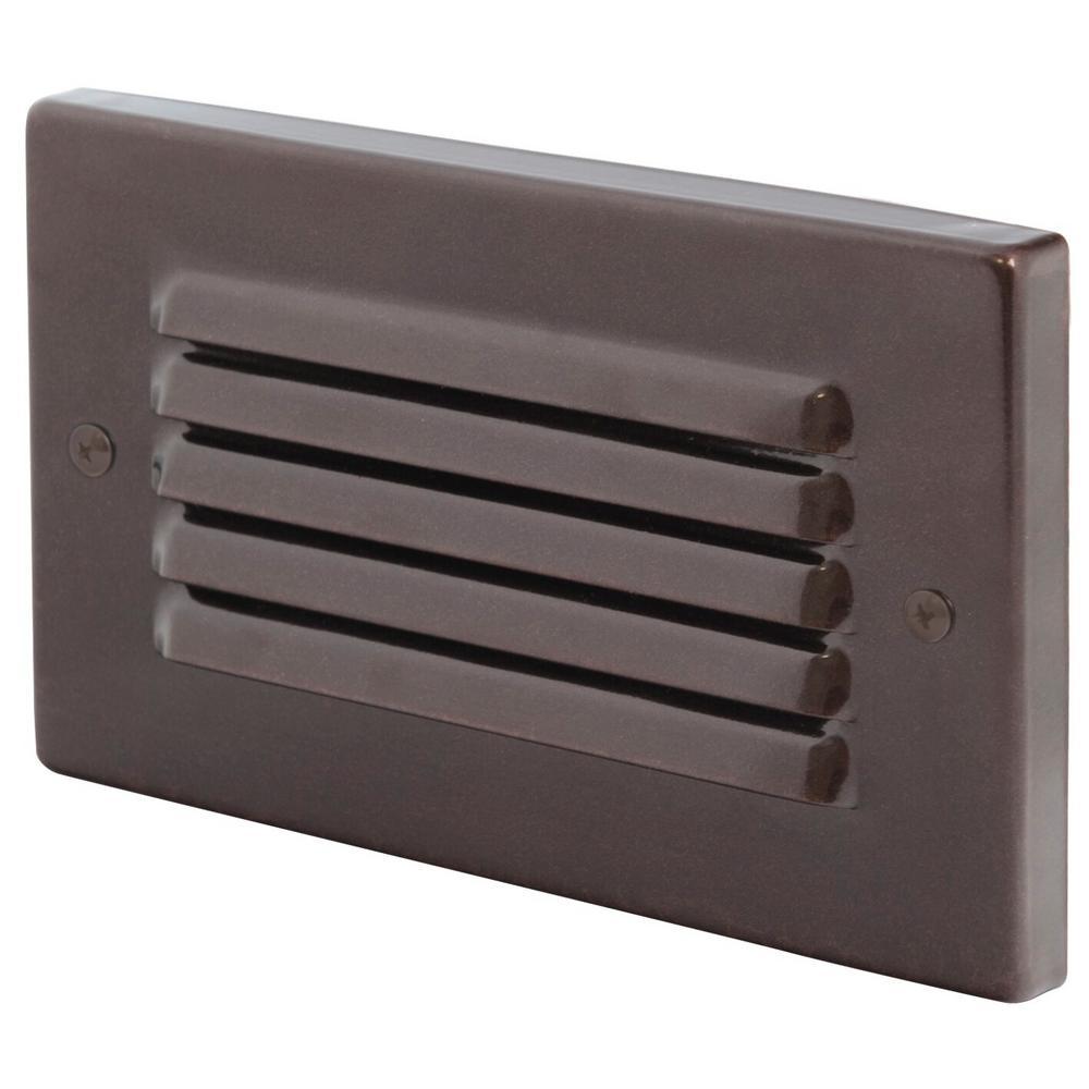 1-Light Bronze Integrated LED Horizontal Deck Step Light - Super Arbor