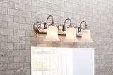 Portfolio Shaker Park 24.02-in 3-Light Brushed Nickel Traditional Vanity Light Bar