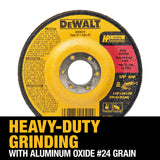 DEWALT Aluminum Oxide 4.5-in Type 27 Grinding Wheel, 1/4-in Thick, 7/8-in Arbor