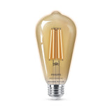 Soft White ST19 LED 40-Watt Equivalent Dimmable Smart Wi-Fi Wiz Connected Wireless Light Bulb (4-Pack) - Super Arbor