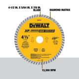 DEWALT XP Diamond 4-1/2-in Turbo Rim Diamond Blade, 7/8-in Arbor