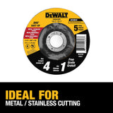 DEWALT 5-Pack Silicon Carbide 4-1/2-in x 0.045-in x 7/8-in Cutting/Grinding Wheels
