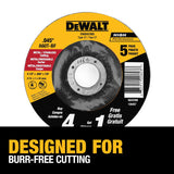DEWALT 5-Pack Silicon Carbide 4-1/2-in x 0.045-in x 7/8-in Cutting/Grinding Wheels