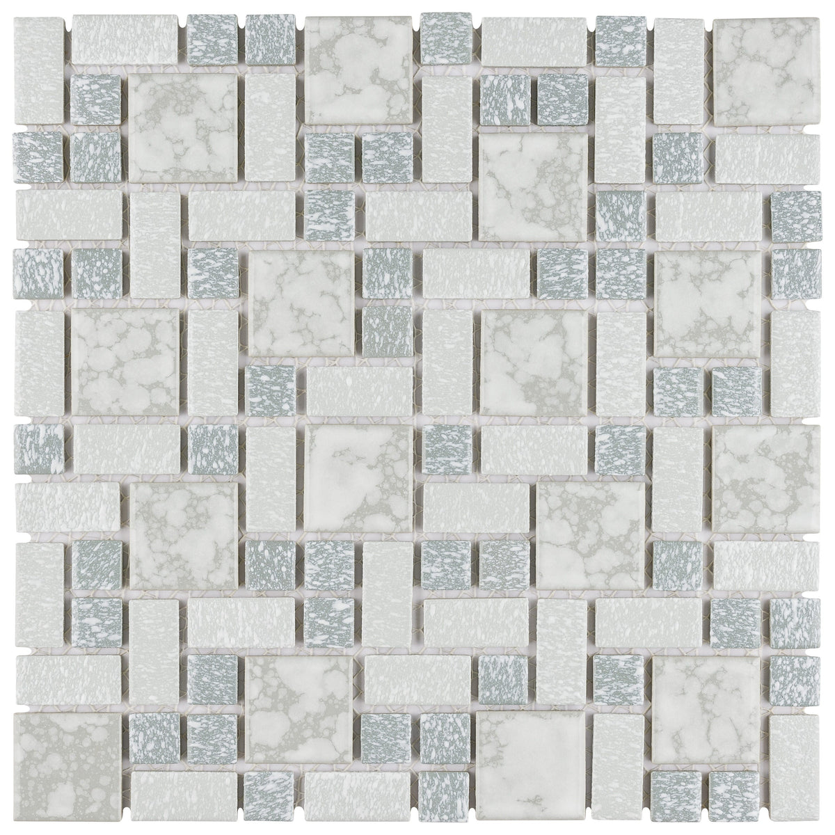 Affinity Tile University Light Grey 12-in x 12-in Multi-finish Porcelain Mosaic Floor and Wall Tile product image