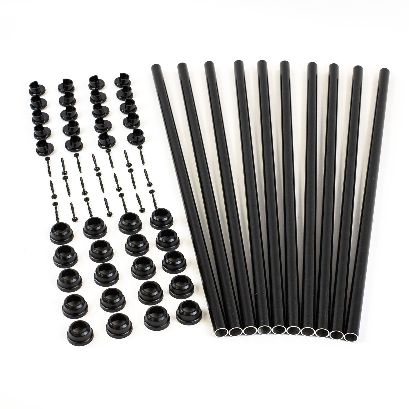 TITAN BUILDING PRODUCTS 3/4-in x 26-in Powder Coated Black Aluminum Round Deck Baluster (10-Pack)