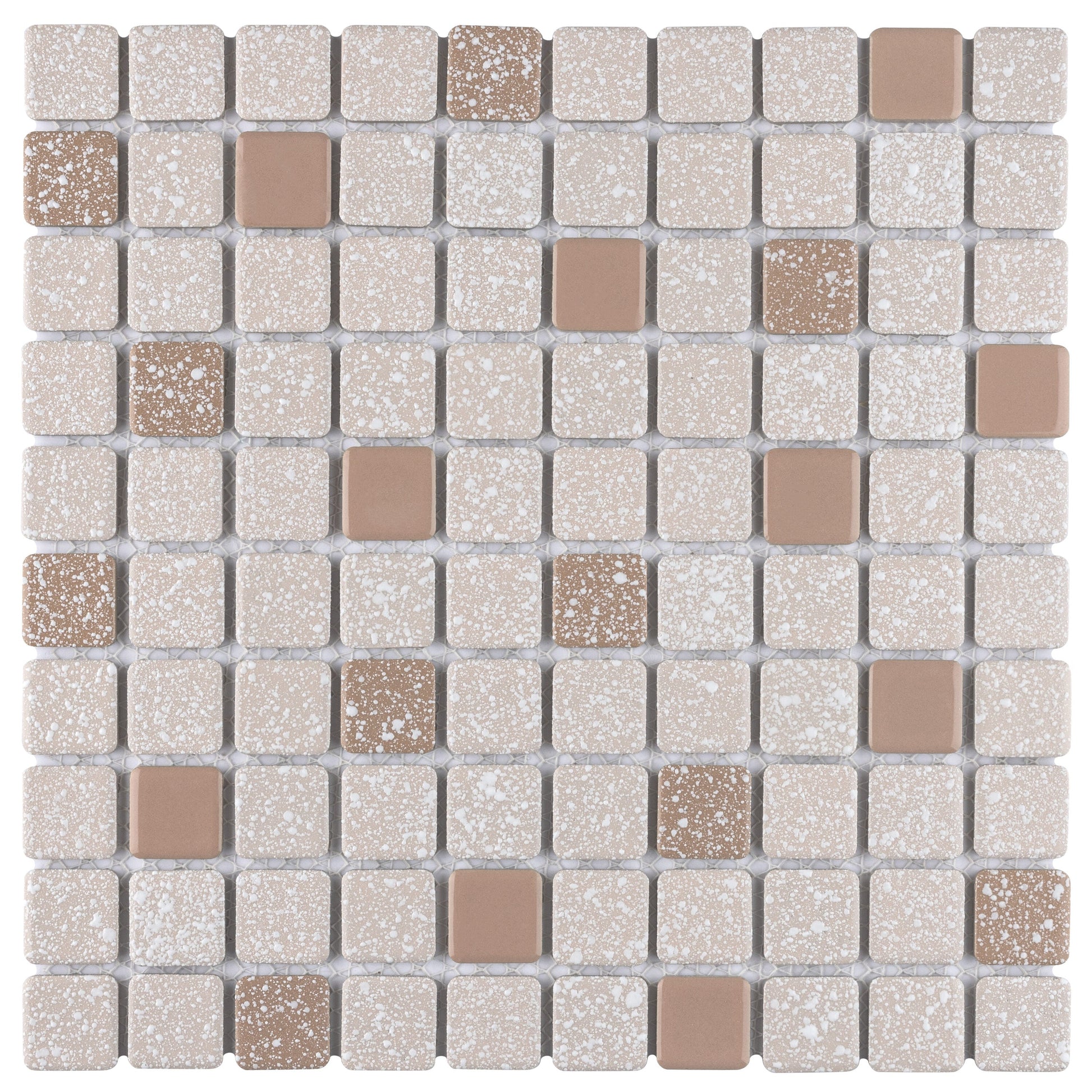 Affinity Tile Crystalline Square Beige 12-in x 12-in Multi-finish Porcelain Mosaic Floor and Wall Tile product image