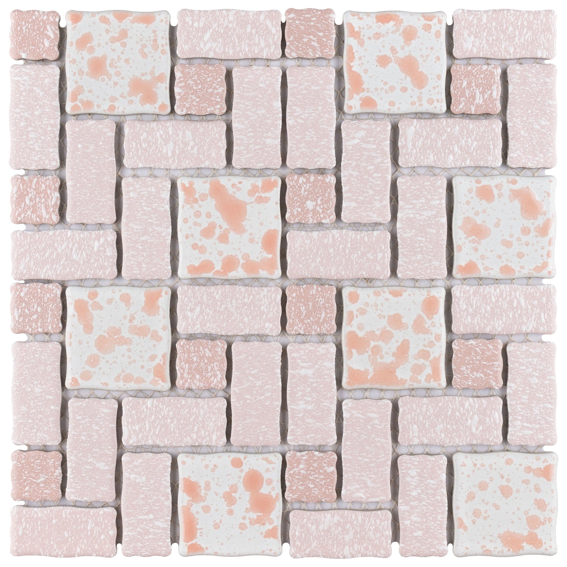 Affinity Tile Academy Pink 12-in x 12-in Multi-finish Porcelain Mosaic Floor and Wall Tile product image
