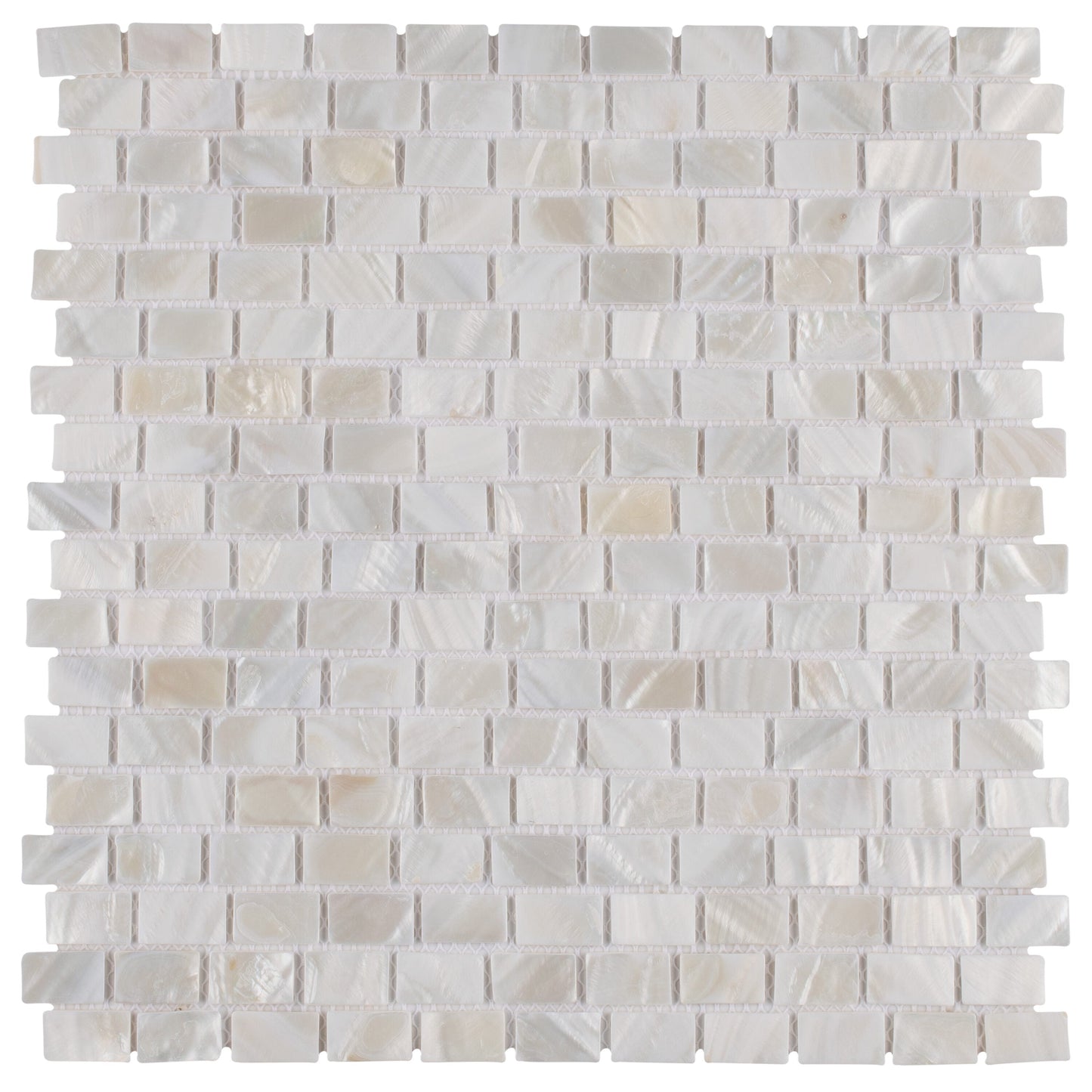 Affinity Tile Conchella Subway White 12-in x 12-in Glossy Natural shell Mosaic Wall Tile product image