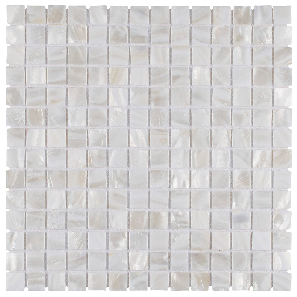 Affinity Tile Conchella Square White 12-in x 12-in Glossy Natural shell Mosaic Wall Tile product image