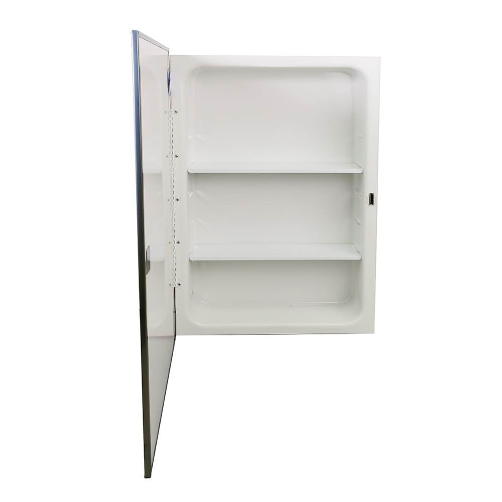 Jensen Styleline 16-in x 26-in Recessed Mount Stainless Steel Mirrored Medicine Cabinet