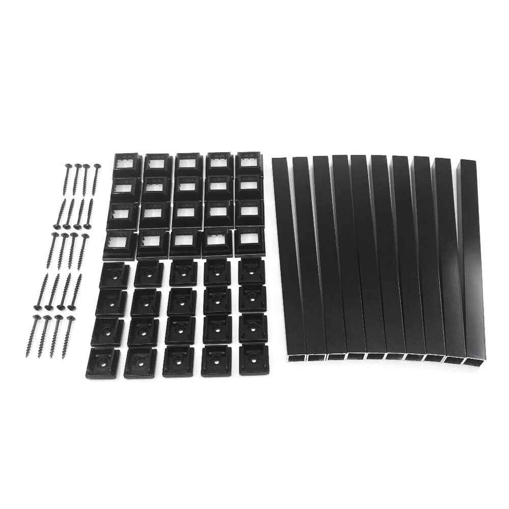 TITAN BUILDING PRODUCTS Aluminum Fence Topper Baluster 0.75-in Powder Coated Black Metal Top Rail For Wood Fence