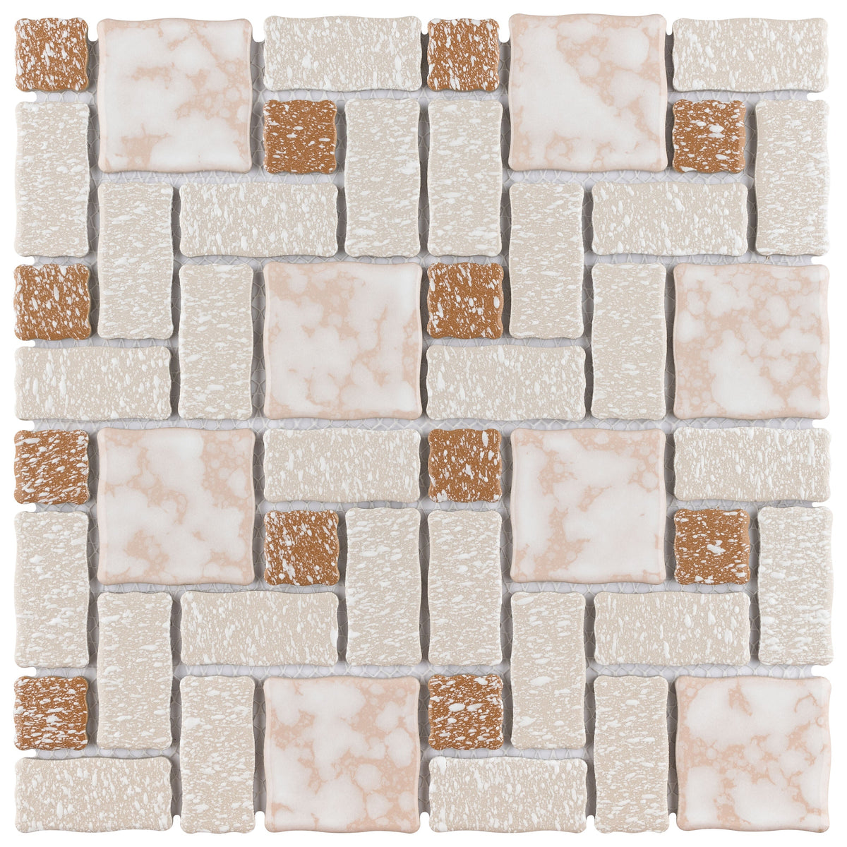 Affinity Tile Academy Beige 12-in x 12-in Multi-finish Porcelain Mosaic Floor and Wall Tile product image