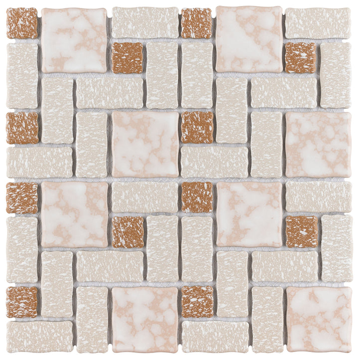 Affinity Tile Academy Beige 12-in x 12-in Multi-finish Porcelain Mosaic Floor and Wall Tile product image