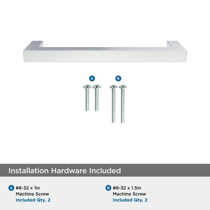 Amerock Monument 5-1/16-in Center to Center Polished Chrome Rectangular Bar Drawer Pulls