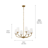 Kichler Adeena 6-Light Brushed Traditional Chandelier