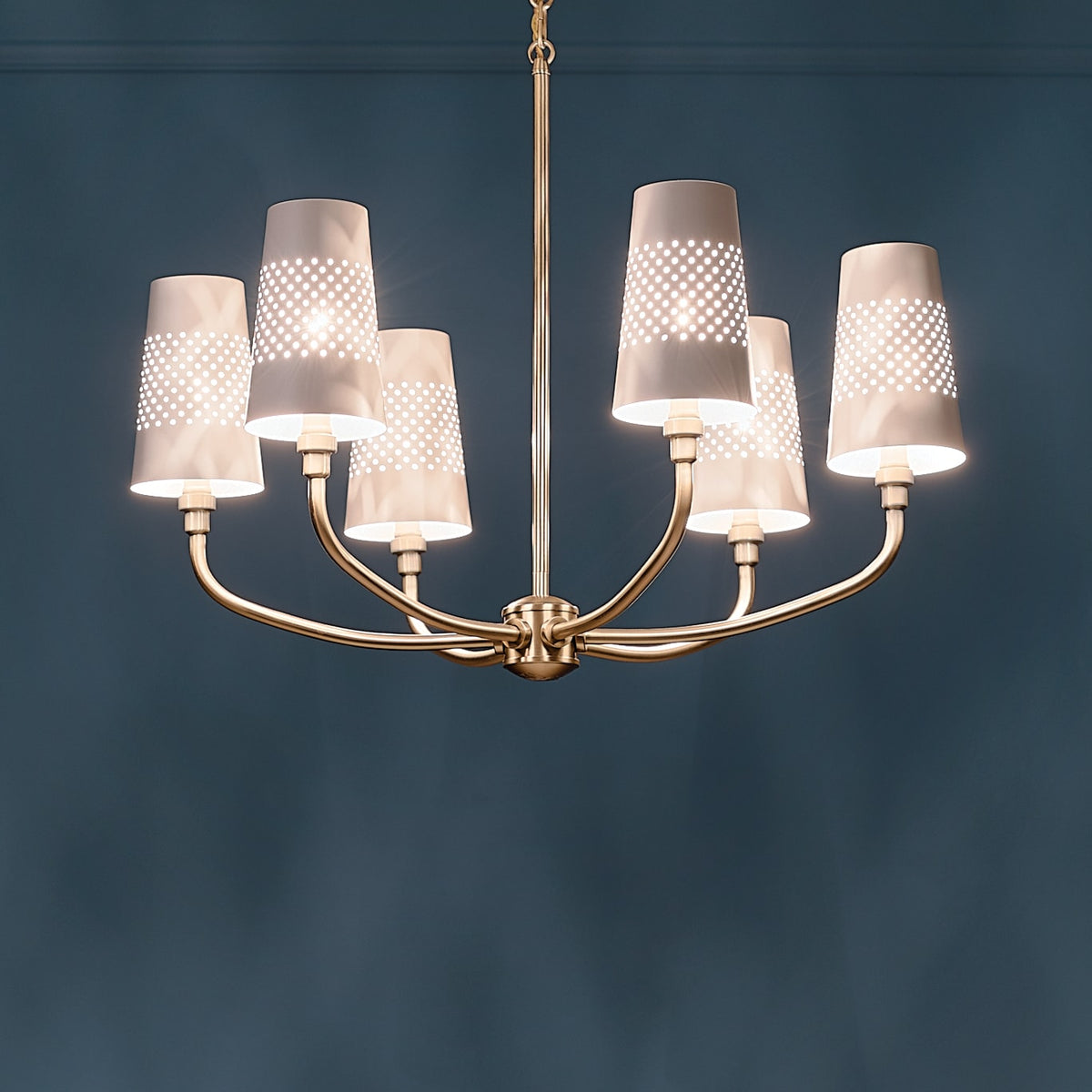 Kichler Adeena 6-Light Brushed Traditional Chandelier