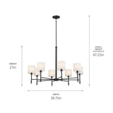 Kichler Ali 8-Light Black Traditional Chandelier