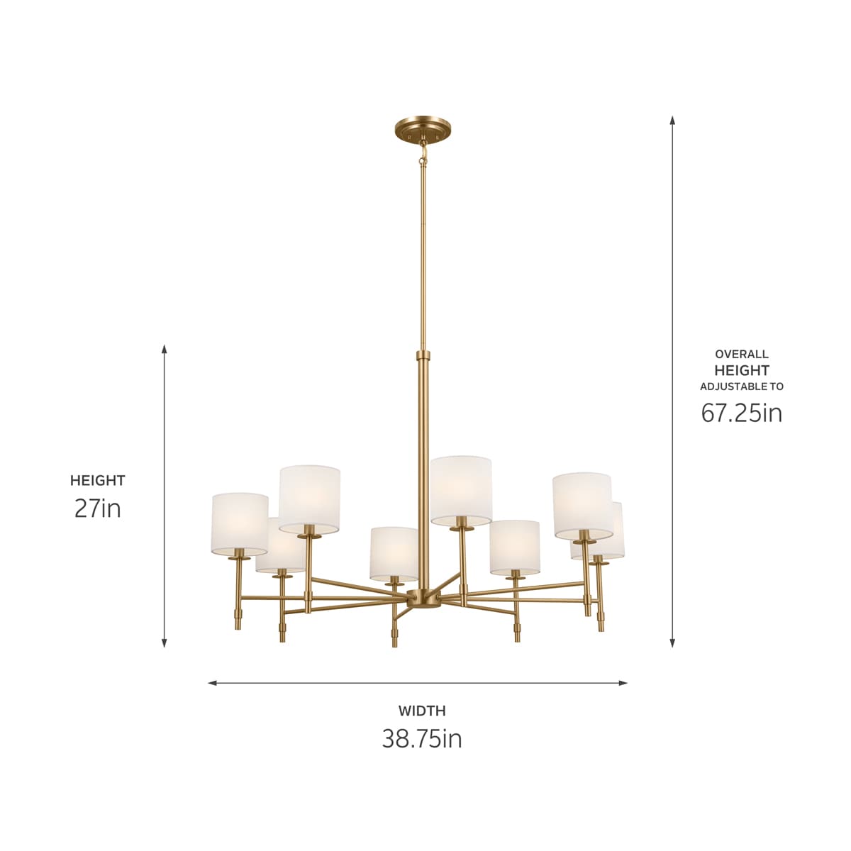 Kichler Ali 8-Light Brushed Traditional Chandelier
