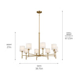 Kichler Ali 8-Light Brushed Traditional Chandelier