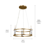 Kichler Rosalind 3-Light Brushed Traditional Chandelier
