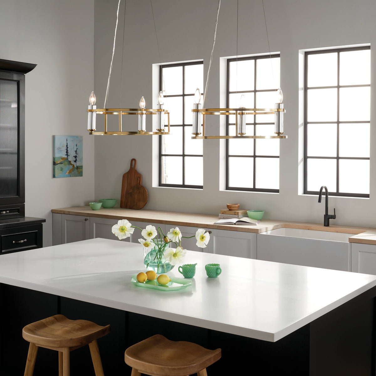 Kichler Rosalind 3-Light Brushed Traditional Chandelier
