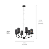 Kichler Adeena 6-Light Black Traditional Chandelier