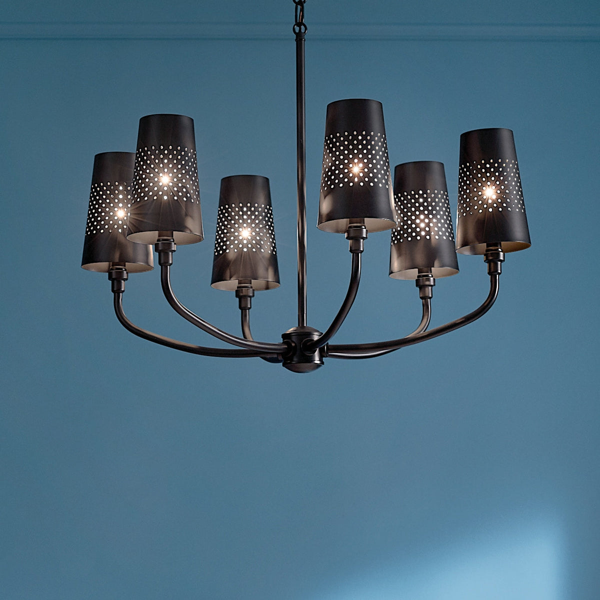 Kichler Adeena 6-Light Black Traditional Chandelier