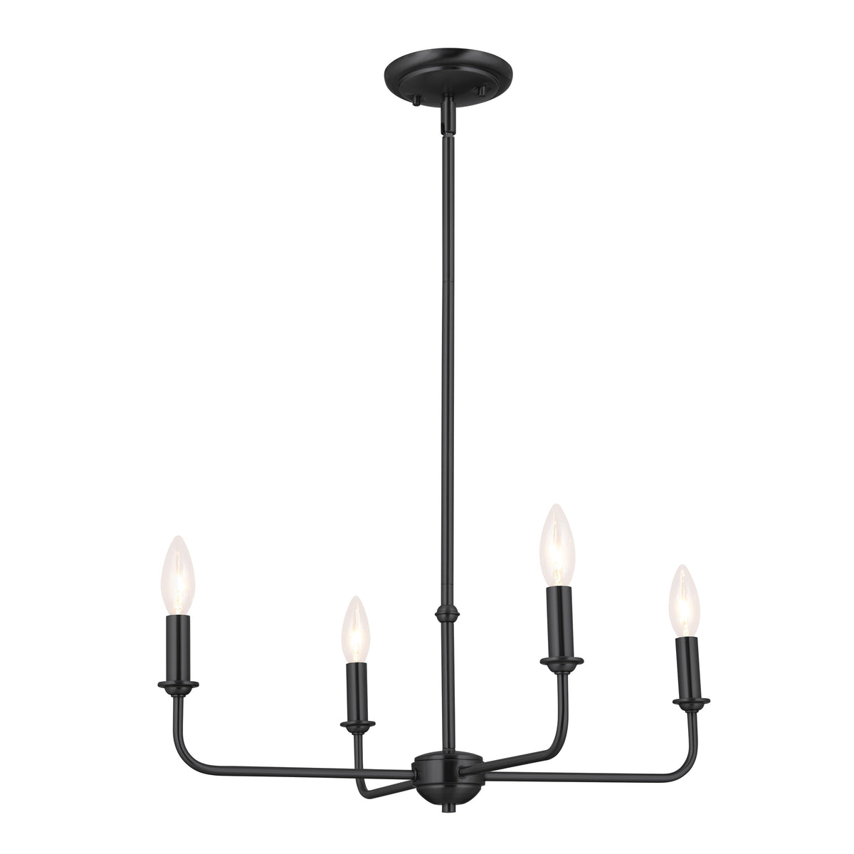 Kichler Pallas 4-Light Black Traditional Chandelier