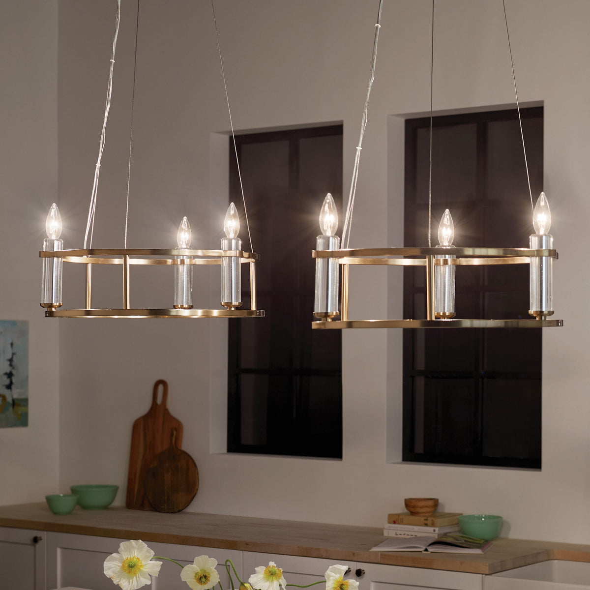 Kichler Rosalind 3-Light Brushed Traditional Chandelier