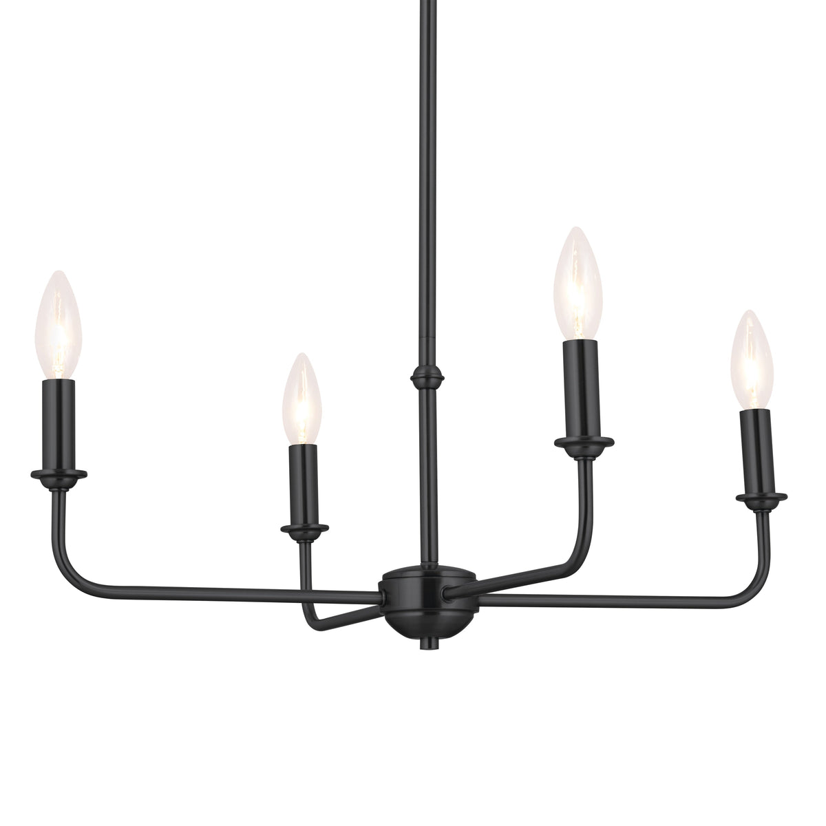 Kichler Pallas 4-Light Black Traditional Chandelier