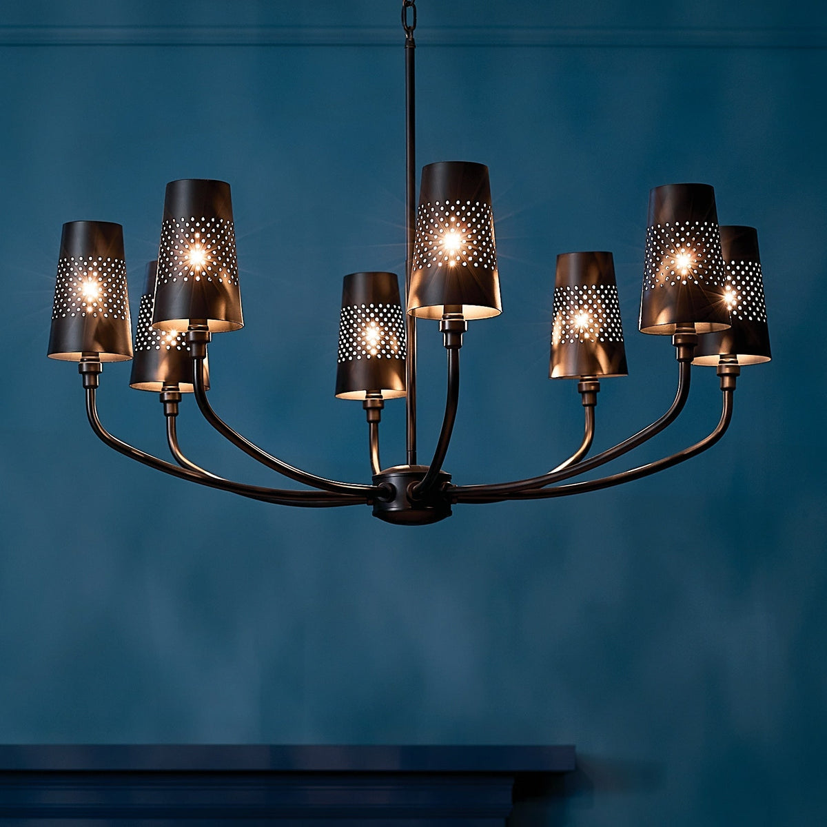 Kichler Adeena 8-Light Black Traditional Chandelier