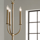 Kichler Florence 3-Light Brushed Natural Brass Traditional Lantern Medium Hanging Pendant Light