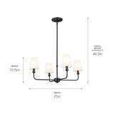 Kichler Pallas 4-Light Black Traditional Chandelier