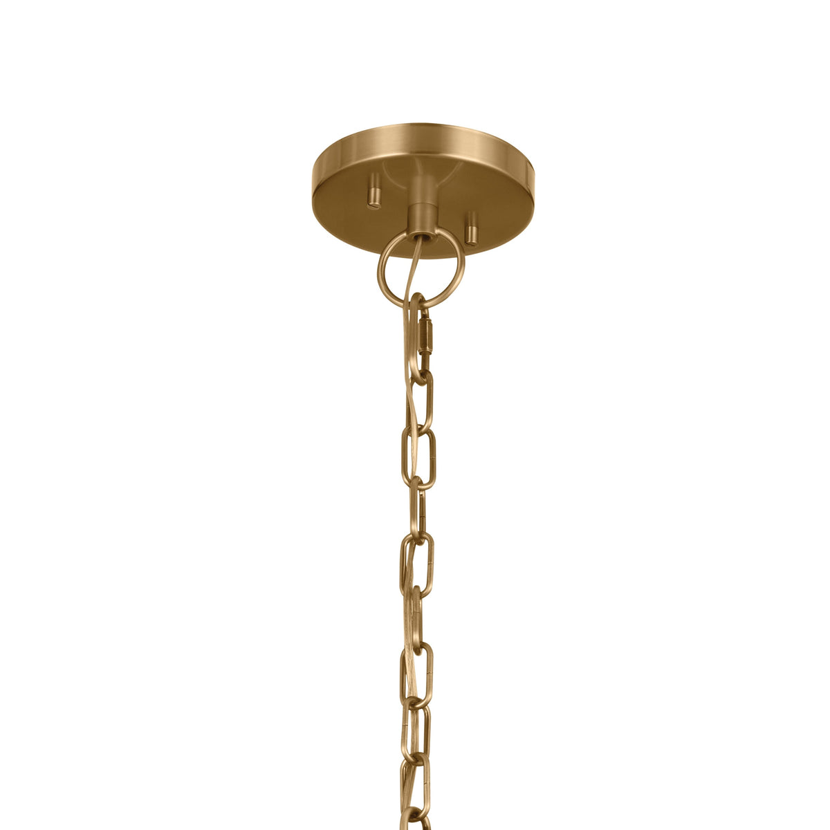 Kichler Florence 3-Light Brushed Natural Brass Traditional Lantern Medium Hanging Pendant Light