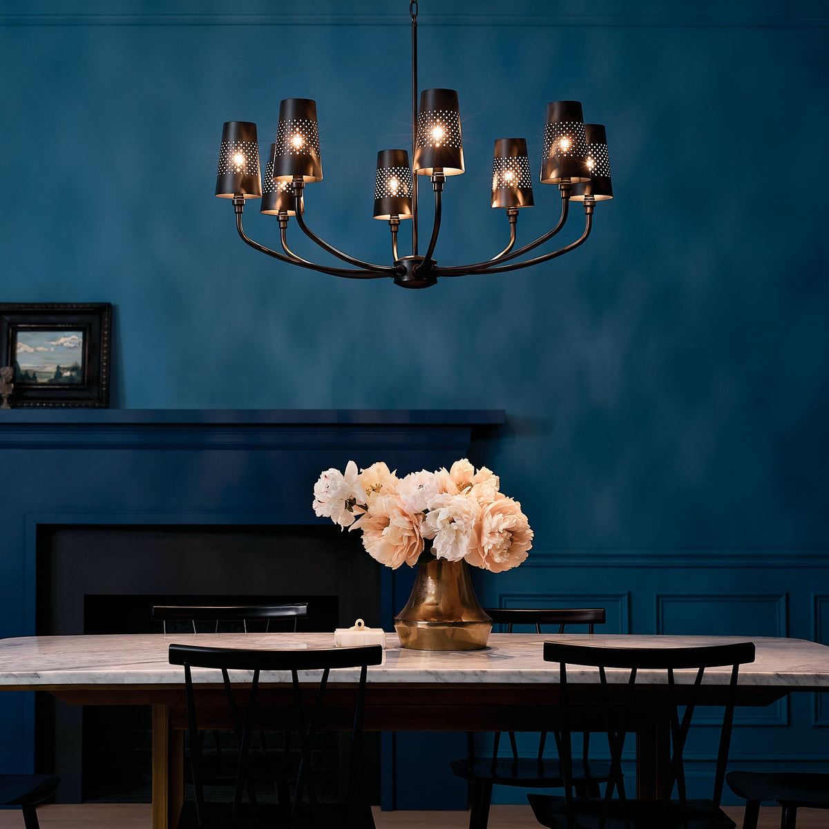 Kichler Adeena 8-Light Black Traditional Chandelier