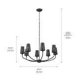 Kichler Adeena 8-Light Black Traditional Chandelier