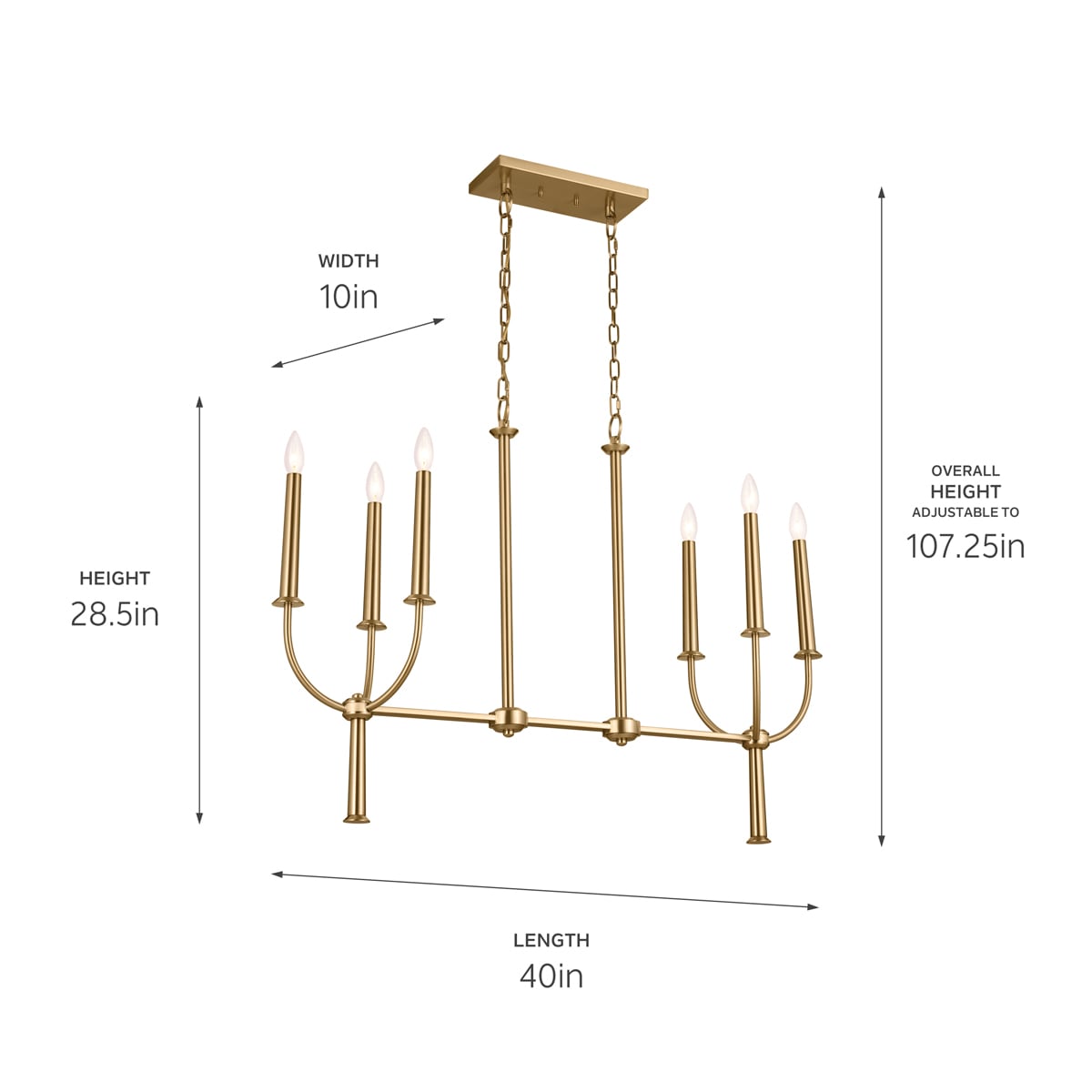 Kichler Florence 6-Light Brushed Traditional Chandelier