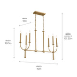 Kichler Florence 6-Light Brushed Traditional Chandelier