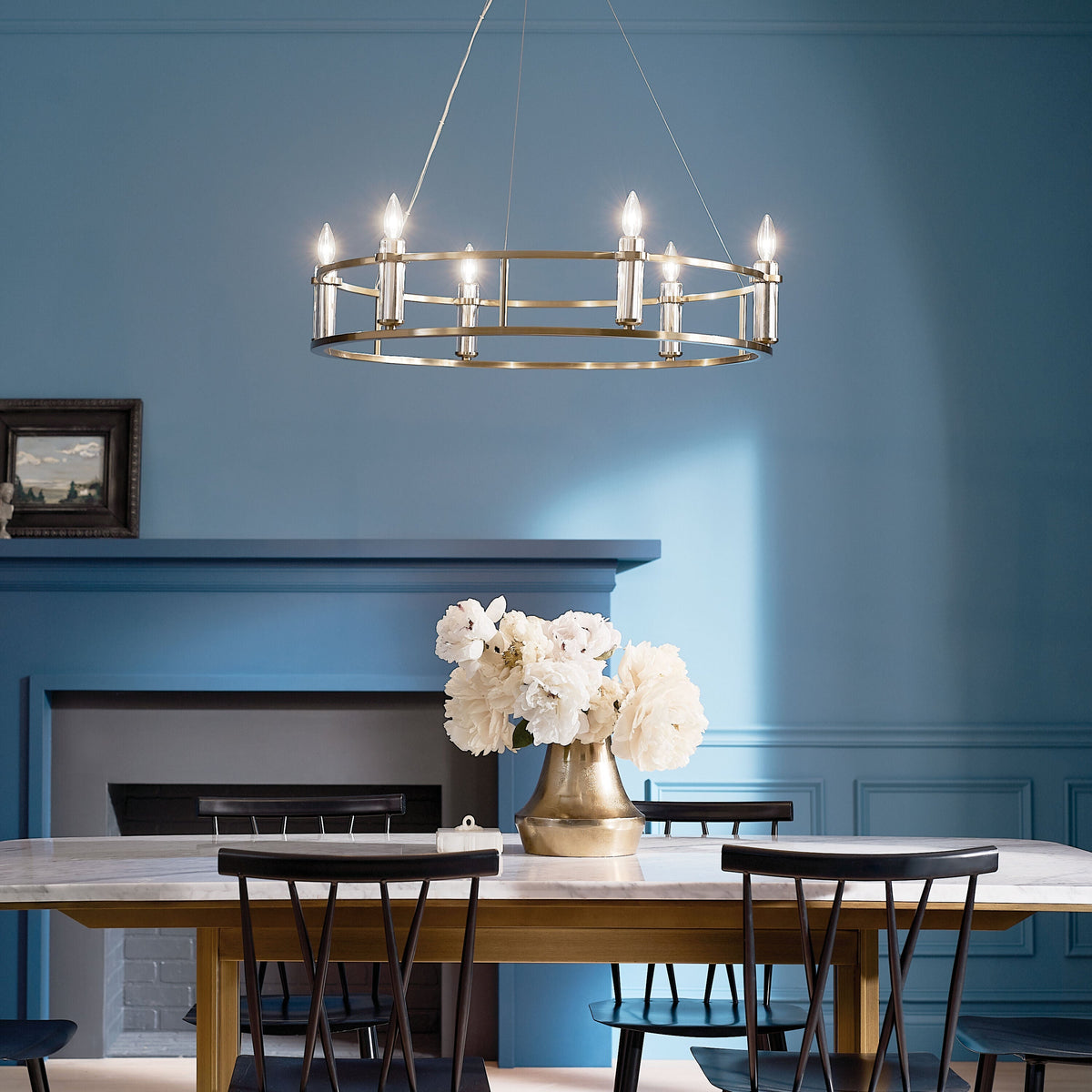 Kichler Rosalind 6-Light Brushed Traditional Chandelier
