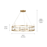 Kichler Rosalind 6-Light Brushed Traditional Chandelier