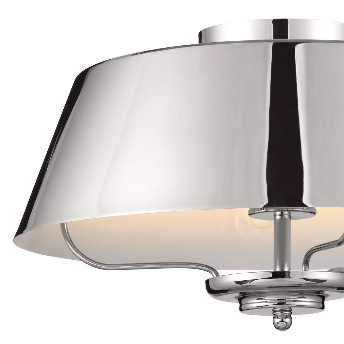Kichler Luella 3-Light Polished Nickel Traditional Drum Medium Hanging Convertible Pendant/semi-flush