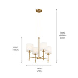 Kichler Ali 4-Light Brushed Traditional Chandelier
