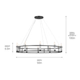 Kichler Rosalind 10-Light Black Traditional Chandelier